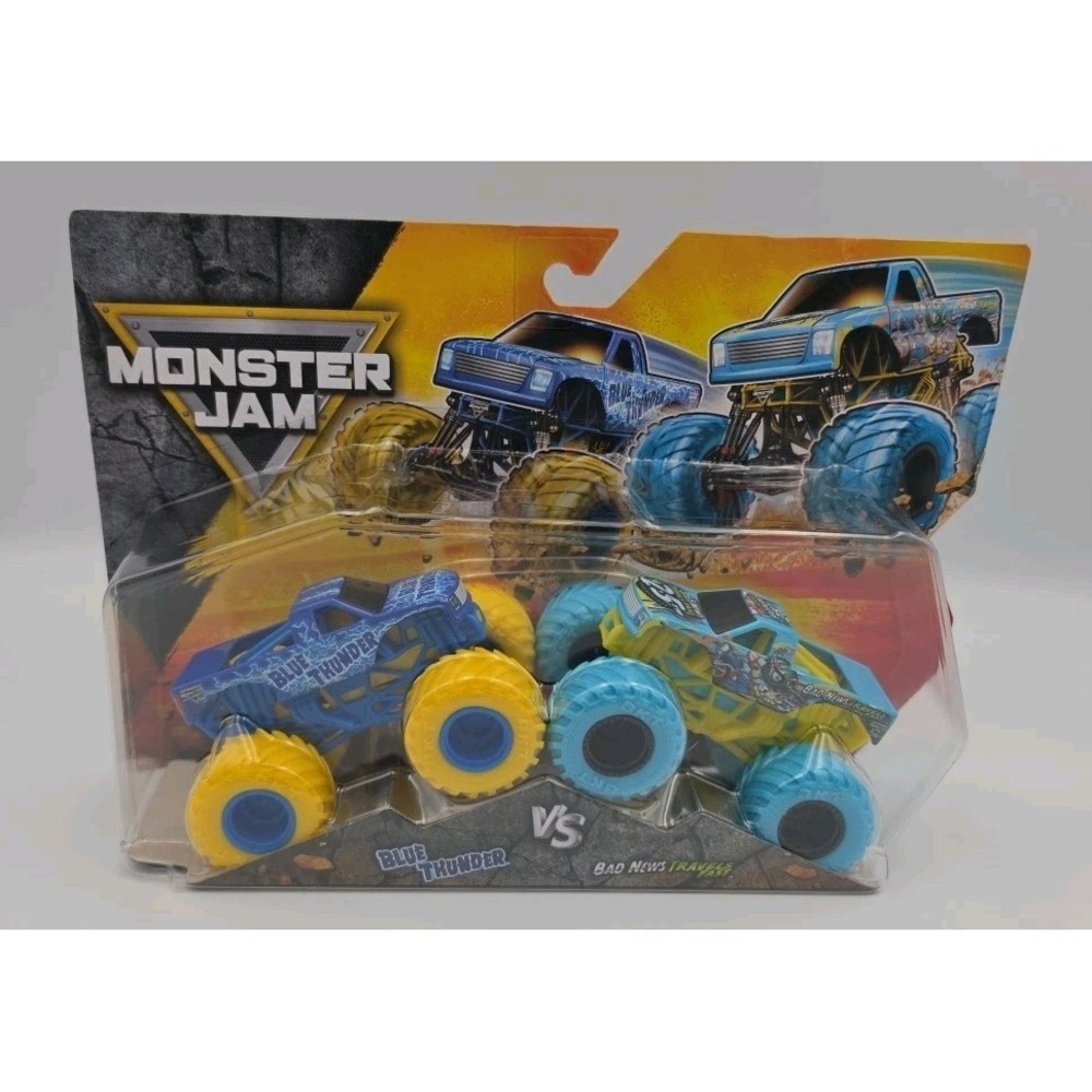 Monster Jam Blue Thunder vs Bad News Travels Fast 1:64 Die-Cast Series 32 New